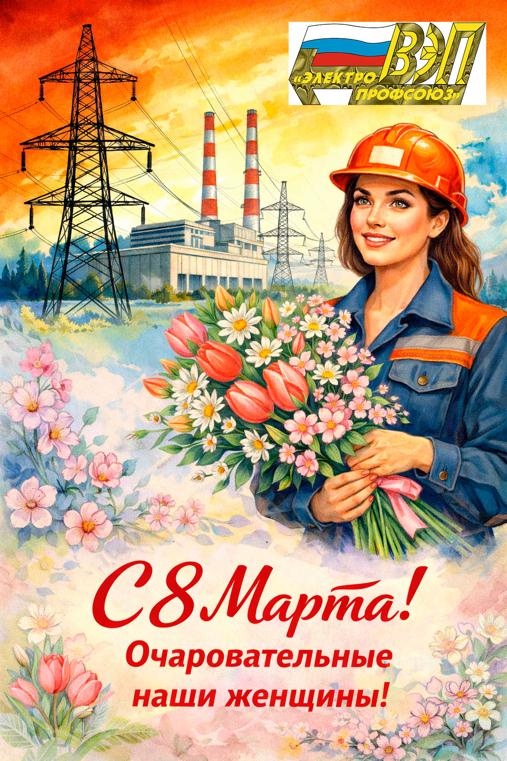 ПОЗДРАВЛЕНИЕ  ПРЕДСЕДАТЕЛЯ ТюмнМО ВЭП С 8 МАРТА